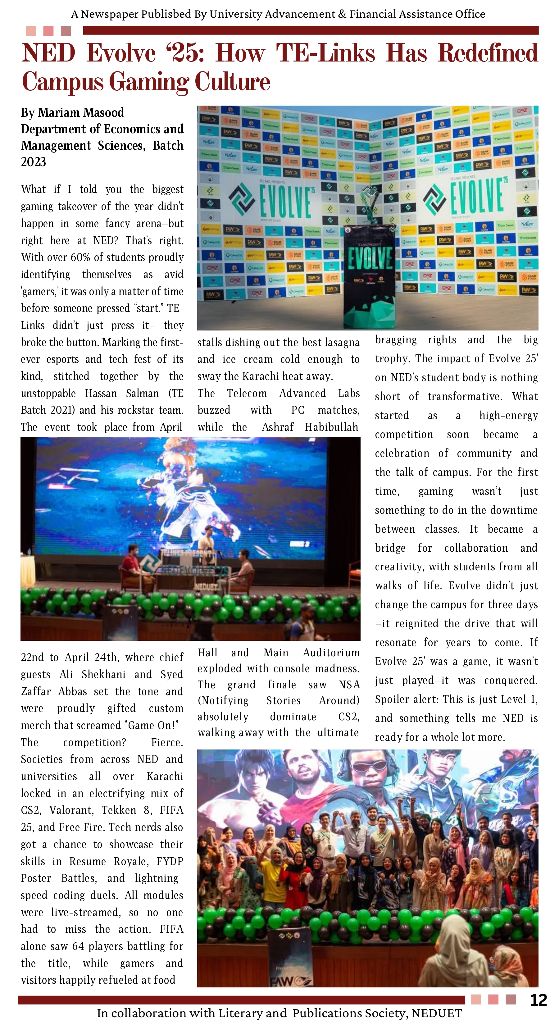NEDian magazine coverage of NED Evolve